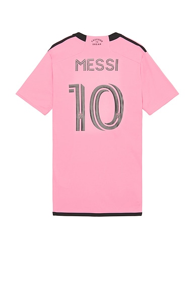 adidas Originals Messi Jersey Tee in Easy Pink