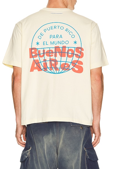 Adidas Originals Para x Bad Bunny DTMF Tour Merch Tee in Buenos Aires Cream
