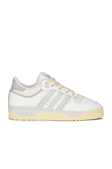 adidas Originals Rivalry Low Shoe in White, Grey, & Off White