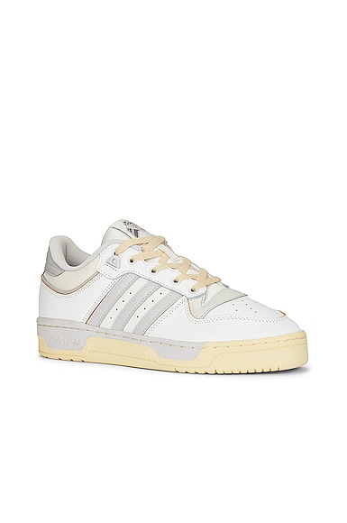 Shop Adidas Originals Rivalry Low Shoe In White  Grey  & Off White
