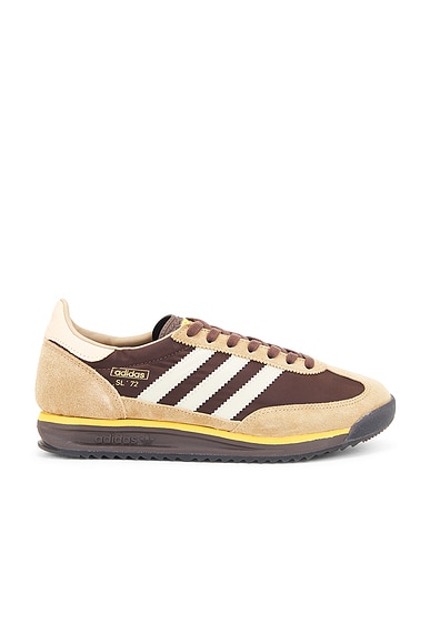 adidas Originals SL 72 RS in Brown, Putty Green, & Preloved Yellow