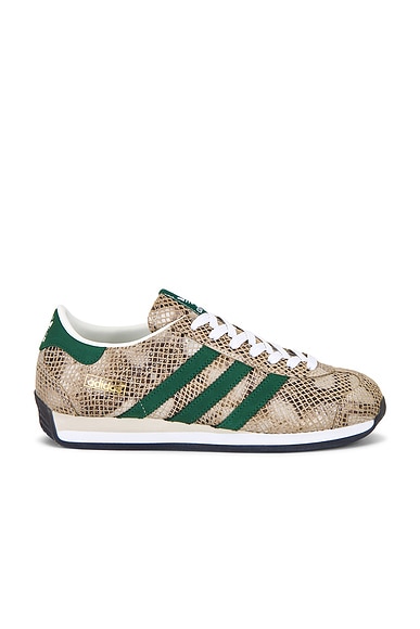 adidas Originals Country Japan in Aluminum, Dark Green, & White