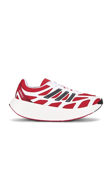 adidas Originals Adizero Aruku in White, Pure Ruby, & Core Black
