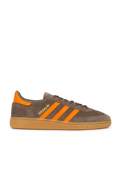 adidas Originals Handball Spezial Sneaker in Cardboard Brown, Orange, & Gold Metallic