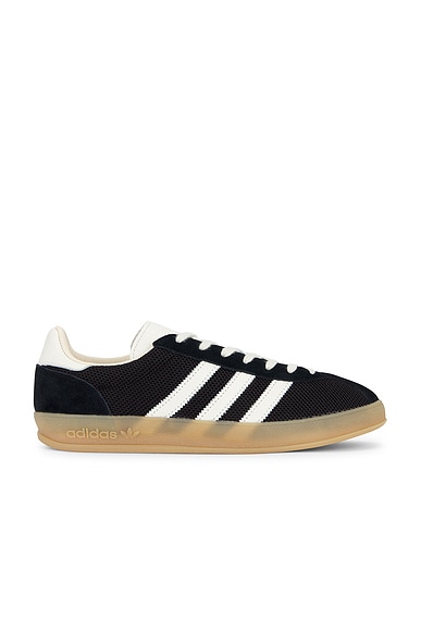 adidas Originals Gazelle Indoor Pro Sneaker in Core Black, Off White, & Warm Sand