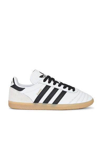 adidas Originals Samba Jp Sneaker in White, Core Black, & Gum4