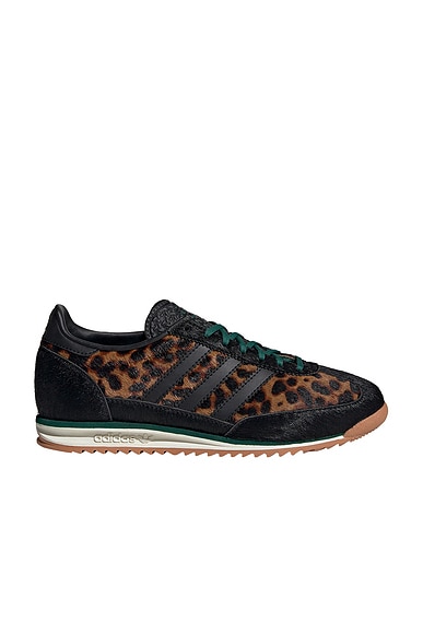 adidas Originals SL 72 OG Sneaker in Core Black, Off White, & Collegiate Green