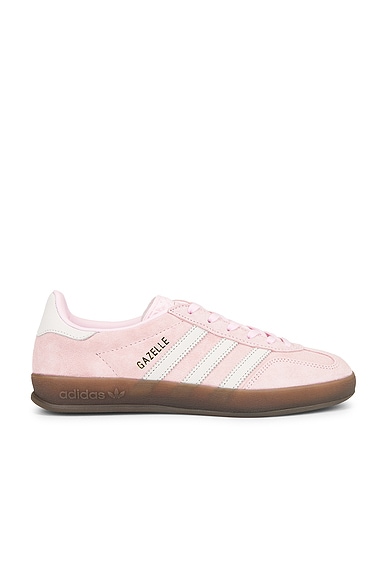 Gazelle Indoor Sneaker in Clear Pink & Off White