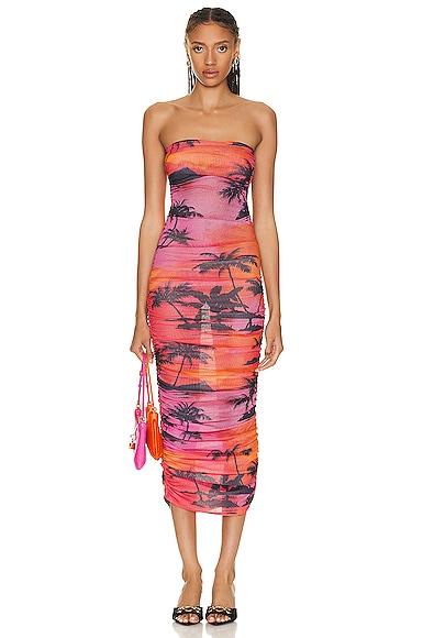 Strapless deals hawaiian dress
