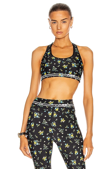 Adam Selman Sport Cross-Back Bra in Black