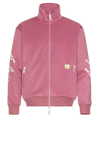 Advisory Board Crystals Soutache Track Jacket in Mauve