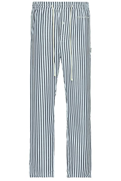 Advisory Board Crystals Stripe Shirting Lounge Pants in Black