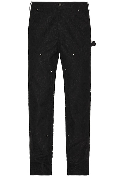 Crystal Rivet Lace Double Knee Pant