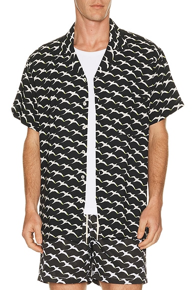 Birds x Clara Arn?s Camp Collar Shirt in Black