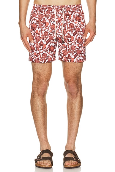 Kabak x Lazaro Rosa Violan Classic Swim Shorts in Red