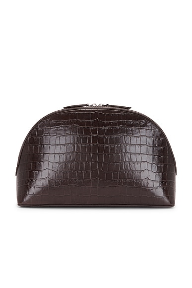 A.EMERY Halloran Clutch in Bistre Croc Emboss