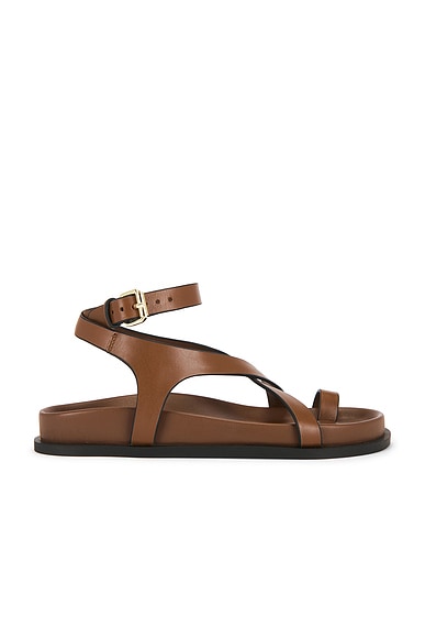 A.EMERY Jalen Slim Sandal in Cognac