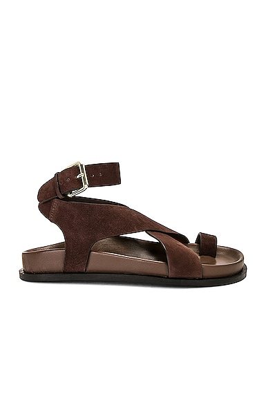 A.EMERY Jalen Sandal in Chocolate