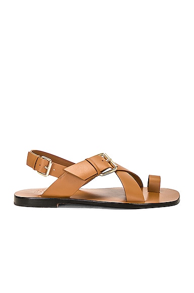 A.emery Zahara Leather Sandals In Tan