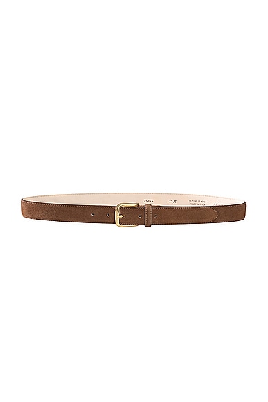Chocolate Suede Belt in Chocolate