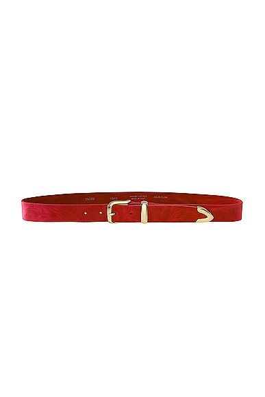 AUREUM Gold Tip Belt in Cardinal