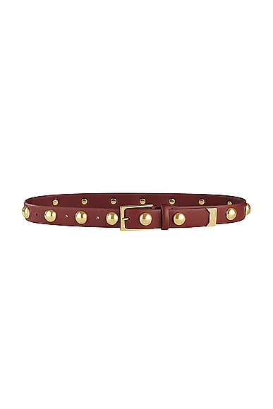 AUREUM Studded Belt in Red & Gold