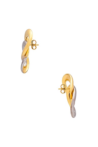 Shop Aureum Blair Earrings In Two Tone