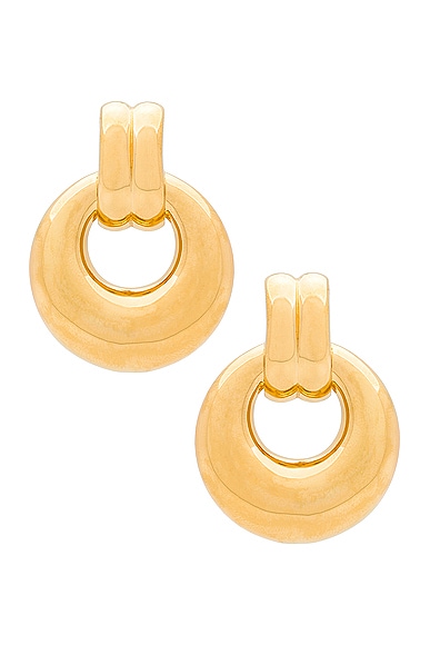Elodie Earrings in Metallic Gold