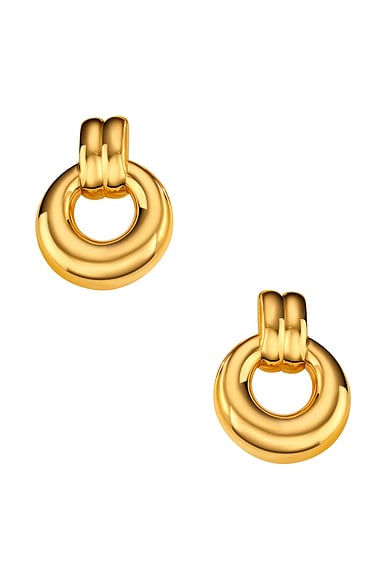 AUREUM Elodie Petite Mini Circle Knot Earrings in Gold