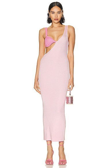 Auteur Paris Dress In Light Pink & Candy Pink