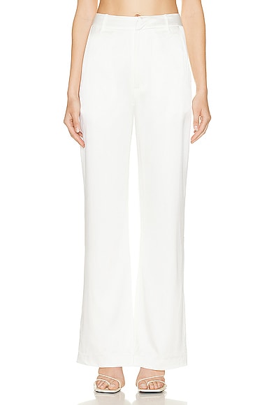 AEXAE Silk Trouser in White