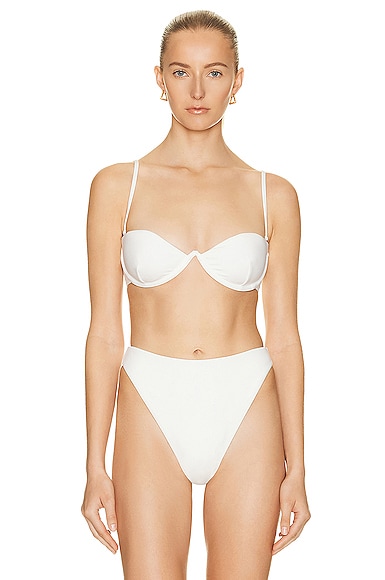 AEXAE Underwire Bikini Bralette Top in White