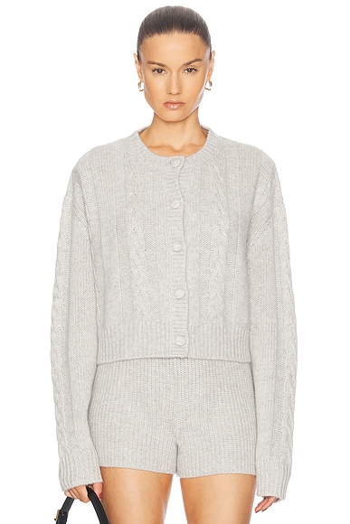 AEXAE Cashmere Cable Knit Jumper in Grey