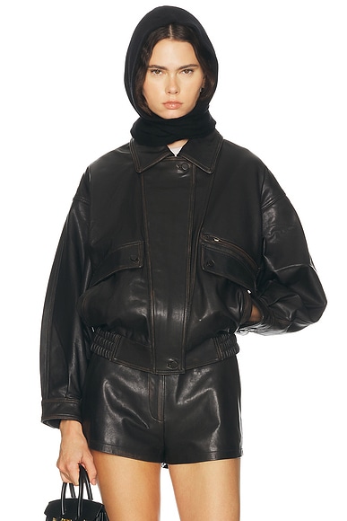 Leather Distressed Moto Jacket