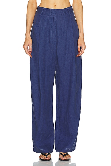 AEXAE High Rise Trouser in Navy