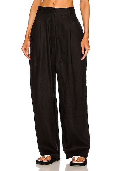 AEXAE Linen Trousers in Black
