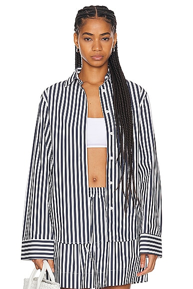 AEXAE Button Up Shirt in Stripe