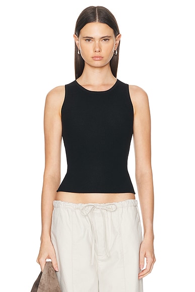 Shop Aexae Ribbed Top In Black