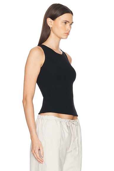 Shop Aexae Ribbed Top In Black