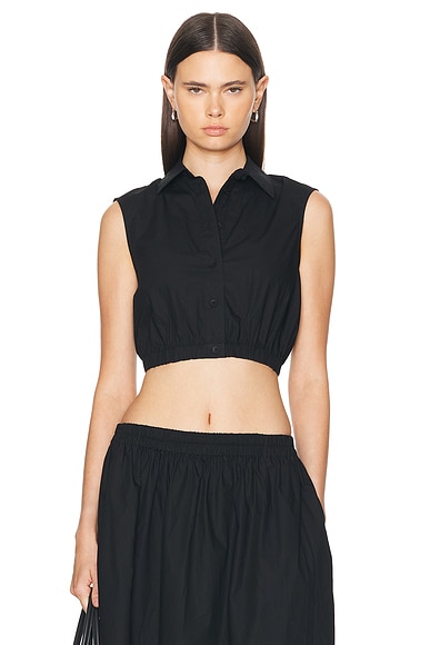 Shop Aexae Button Up Top In Black