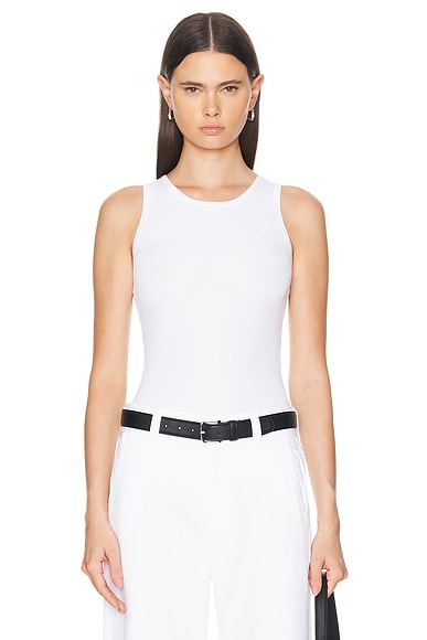 Shop Aexae Ribbed Top In White