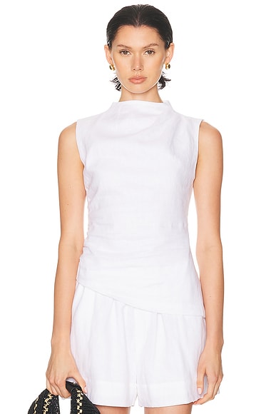 Linen Ruched Top