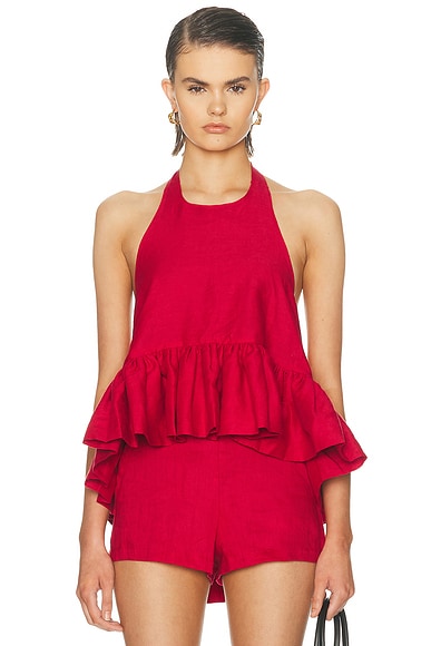 x REVOLVE Linen Peplum Top