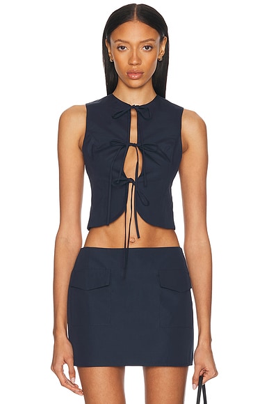 ALFIE Neda Top in Dark Blue