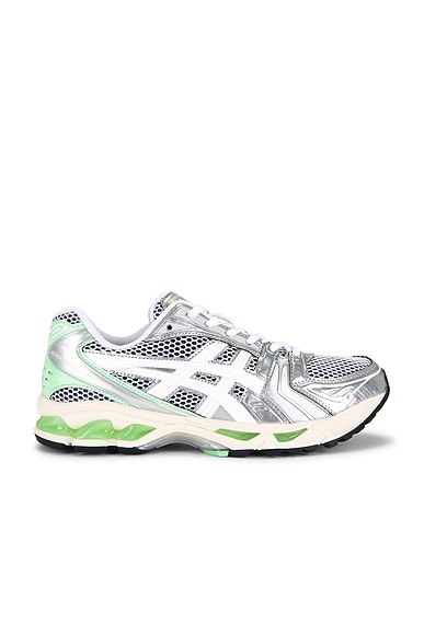 Asics Gel-Kayano 14 Sneaker in White & Menthol