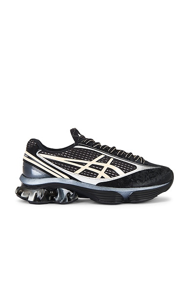 Asics US6-S Gel-Kinetic Fluent Sneaker in Black & Vanilla