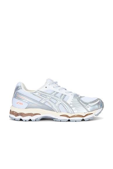 Asics Gel-Kayano 12.1 Sneaker in White & Pure Silver
