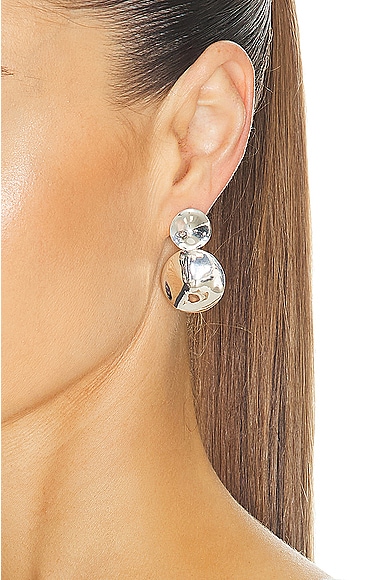 Shop Agmes Short Stella Earrings In Sterling Silver