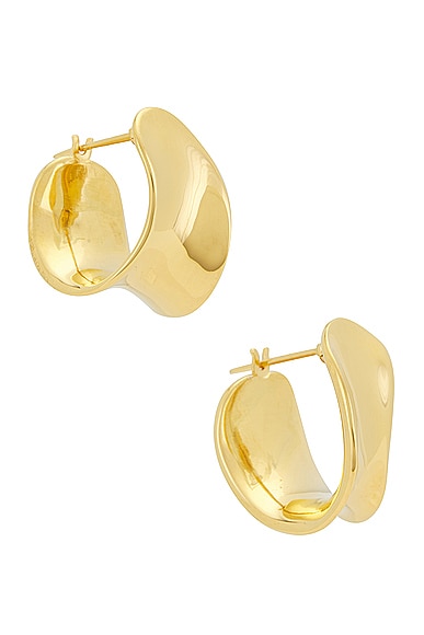 Mini Laila Hoop Earrings in Metallic Gold