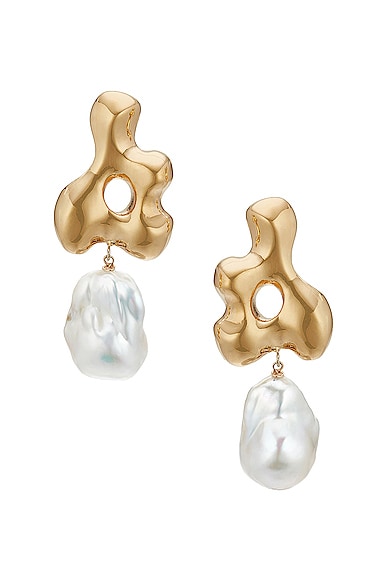 Baroque Bodmer Earrings in Metallic Gold